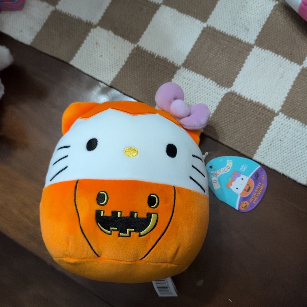 Squishmallows Sanrio Hello Kitty Halloween Pumpkin Costum Plush Toy 8" Tall. NEW